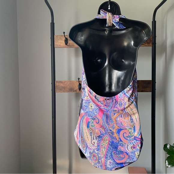 Tommy Hilfiger JAIPUR PAISLEY PROVENCE BLUE MULTI One-Piece Swimsuit size 12 NEW - Picture 6 of 7